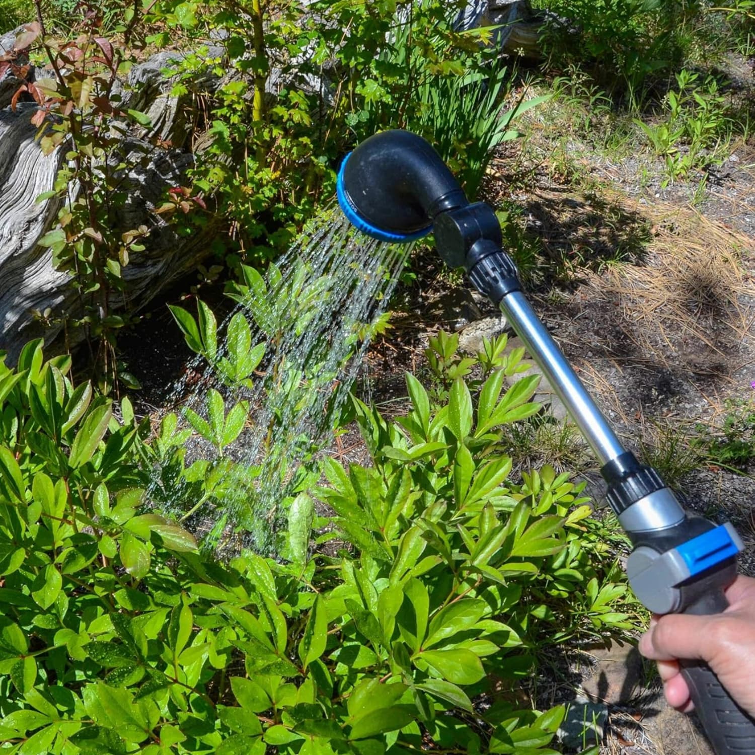 3/8 inch Self Coiling Garden, RV, Outdoor Water Hose (25.00, Blue with Shower Wand)