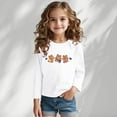 thumbnail image 3 of Ugoldhm Little Girls Tees Round Neck Cute Bear Printed Shirts Kids Fall Casual Clothes, 3 of 5