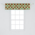 thumbnail image 2 of Ambesonne Vintage Valance Pack of 2, Geometric Shapes Lines Art, 54"X12", Apricot Pistachio Green, 2 of 4