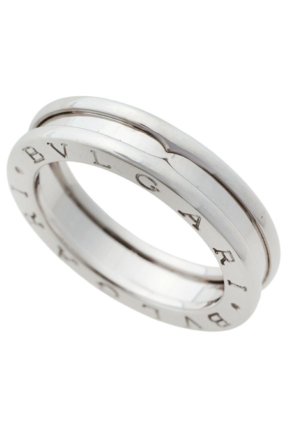 Pre-Owned Bulgari BVLGARI 6.8g B.zero1 Ring, 1-band ring, 18KWG white gold, size #53 (approx....