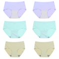 thumbnail image 2 of Uccdo 8-16T Teens Big Girls Ice Silk Underwear Hipster Briefs Undies Panties for Women Teenager Girls Pack of 6, 2 of 8