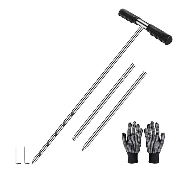 Sonde de Sol en Acier Inoxydable Réglable 17 32 48 Pouces Pénétration Fluide