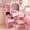 Pink, variant on Guqiart Girls Vanity Table and Chair Set, Kids Vanity with Jewelry Organizer for Princess, Toddler Makeup Vanity Desk with Open Shelf, Closed Cabinet and Butterfly Pattern, Pink