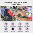 thumbnail image 7 of Acrylic Paint Markers, 36 Colors Dual Tip Acrylic Paint Pens for Wood, Canvas, Stone, Rock Painting, Glass, Ceramic Surfaces, DIY Crafts Making, 36 Dual Tip Acrylic Markers, 7 of 7
