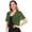 Green, variant on Women Shrug Soft Chiffon Open Front Sheer Short Sleeve Cropped Cardigans for Evening Dress Green S