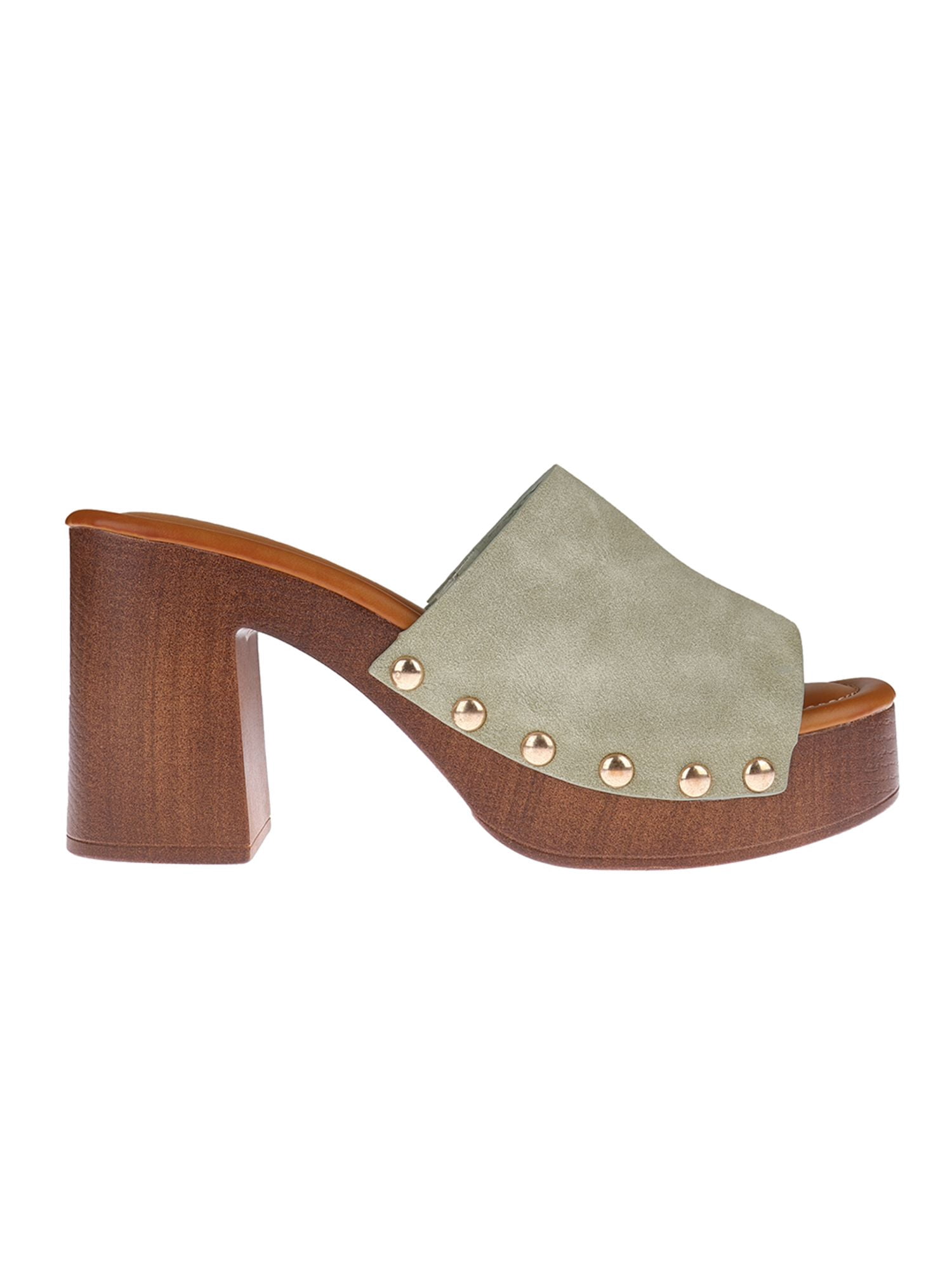 Mia Too Women's Studded Slide Heeled Clog