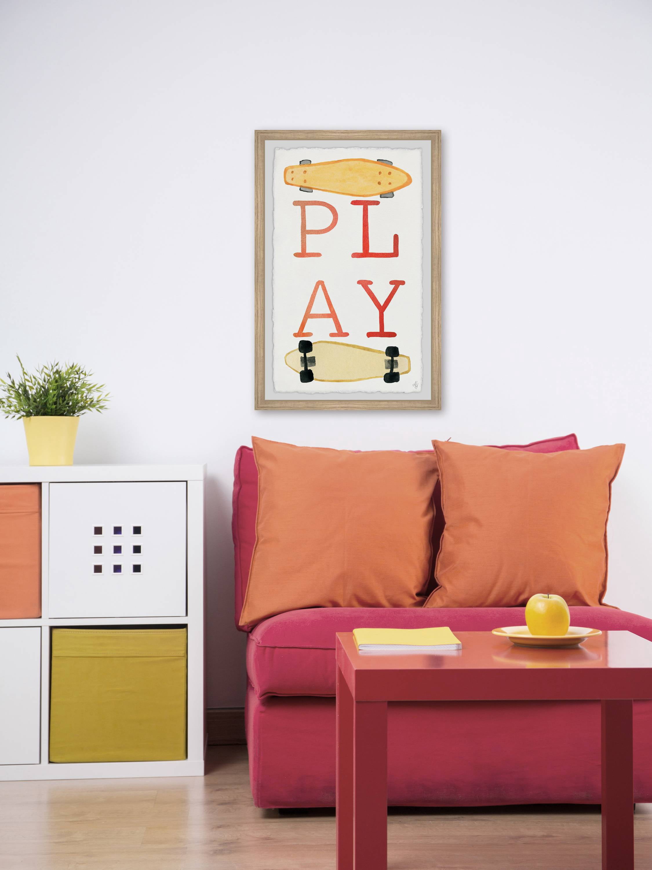 Marmont Hill Skateboard Play Framed Wall Art