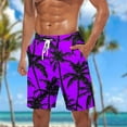 thumbnail image 2 of XUNKUSGA Mens Swim Trunks Fashion Hawaiian Mens Shorts with Mesh Lining Soft Breathable Mens Athletic Shorts Classic Adjustment Elastic Waist Beach Shorts,#4,2XL, 2 of 6