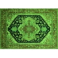 thumbnail image 1 of Ahgly Company Indoor Rectangle Geometric Green Traditional Area Rugs, 2' x 5', 1 of 4