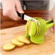 thumbnail image 5 of Rebanador de tomate de mano Clip de pan Cortador de frutas y verduras Trituradoras de limón Papa Manzana Gadget Accesorios de cocina Utensilios de cocina verde ER, 5 of 5