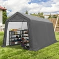 thumbnail image 3 of GARTOO 7' x 12' Portable Storage Shelter, Waterproof Outdoor Tent for Motorcycle, Tool Storage, 3 of 9