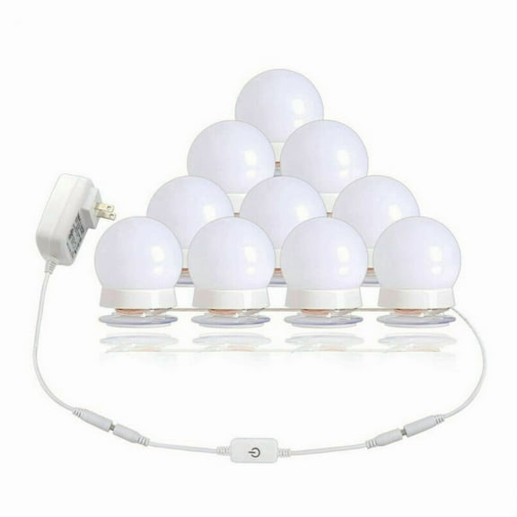 TAPDRA Part Hollywood Style LED Vanity Mirror Lights Kit with 10 Dimmable Light Bulbs