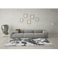 thumbnail image 3 of Ahgly Company Indoor Round Abstract Gray Modern Area Rugs, 3' Round, 3 of 4