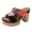 Black, variant on Chunky Platforms Sandals for Women Orthopedic Peep Toe Slip on Heels Cut out Summer Dressy Vintage Trendy Casual Walking Block Shoes White Size 7
