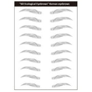 6D Hair like Waterproof Eyebrow Tattoos Stickers 5 Sheets 100 Pairs Waterproof Eyebrow Transfers Stickers Temporary Brow Tattoo Peel off Grooming Shaping Eyebrow Sticker,5 Types