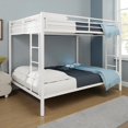 thumbnail image 3 of Tcbosik Metal Bunk Bed Full Over Full Size, Bed Frame with Safety Guardrail & Built-in Ladders, Easy Assembly, White, 3 of 10