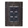 thumbnail image 3 of Placa Armada Inox 3 Apagadores Sencillos 1 Modulo Plata 5Pzs plateado 12cm, 3 of 3