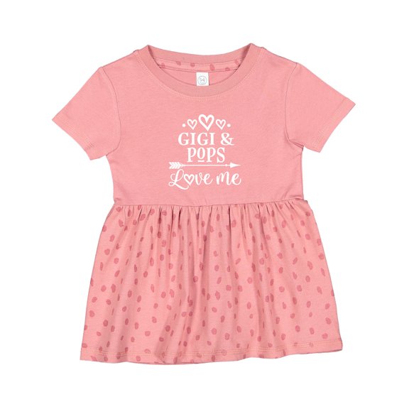 Inktastic Gigi and Pops Love Me Girls Baby Dress