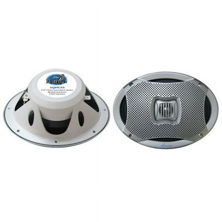 500 Watts 6-in X9-in 2-Way Marine Speakers (Silver Color)