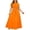 Orange, variant on Women’S Plus Size Summer Two-Piece Outfit, Twist Tie Front Crop Top With High Waist Flared Maxi Skirt, Soft Stretchy Polyester Fabric, 2pcs, Sizes XL XXL XXXL XXXXL XXXXXL