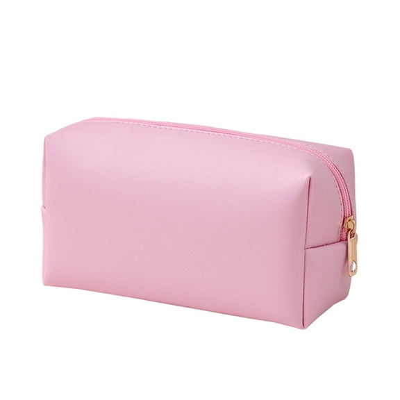 bestolf Portable Cosmetic Bag Stylish Zippered Makeup Pouch Travel Toiletry Organizer for Women Lipstick Makeup Brushes