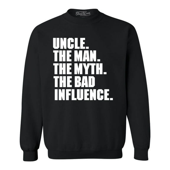 Shop4Ever Men's Uncle The Man The Myth The Legend  Crewneck Sweatshirt XXX-Large Black