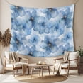 thumbnail image 2 of Blue Floral Spring Large Tapestry for Bedroom Wall Hanging Tapestry, Watercolor Art Elegant Botanical Ceiling Backdrop Tapestries Poster Blanket Wall Decor for Teens Room Living Room Dorm 85" x 90", 2 of 8