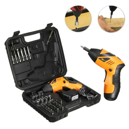 45in1 4.8V Electric Screwdriver Power Tool Screw Gun Cordless Drill Kit with LED Light & + Carry Case For Iron Wood Steel Father's Day