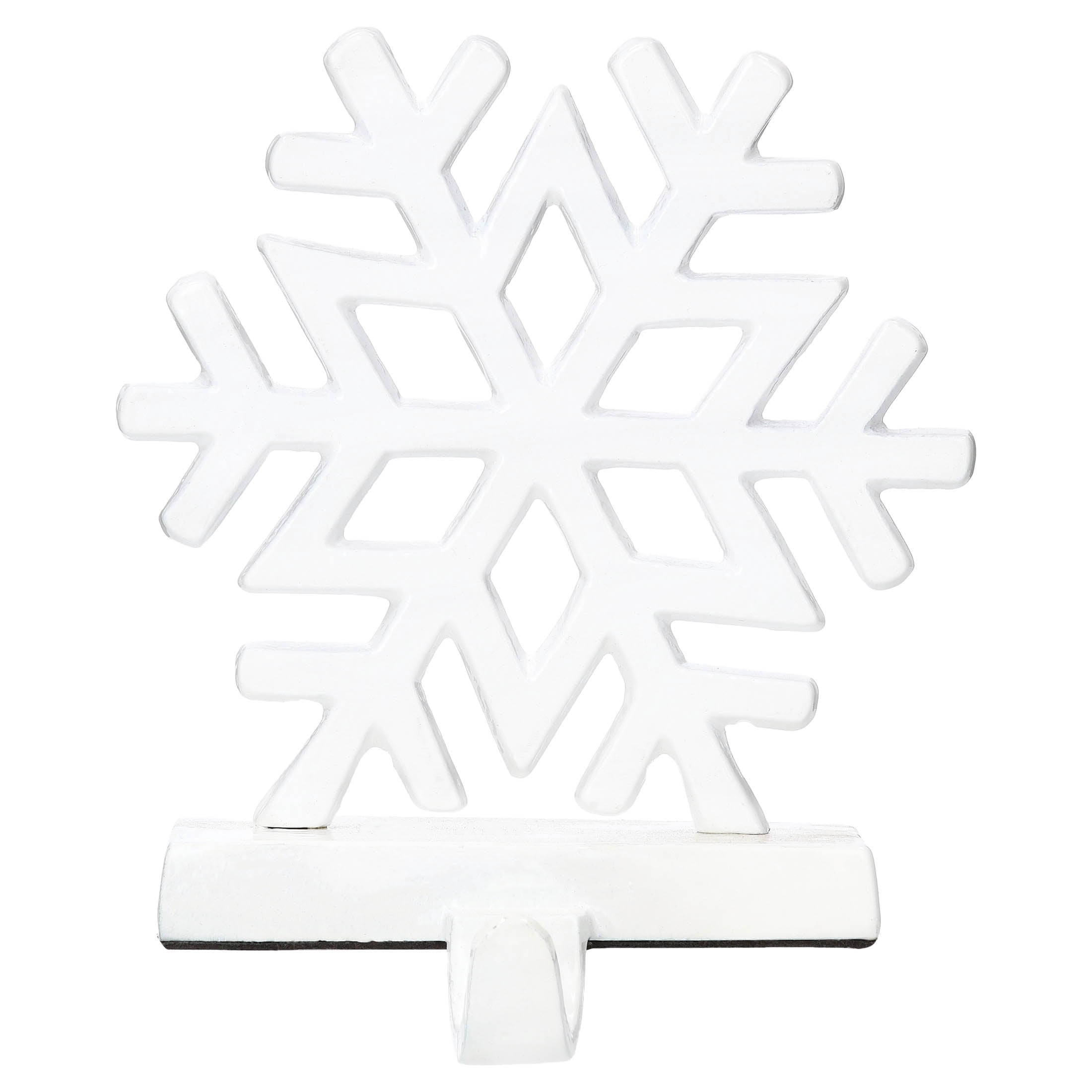 Metal Snowflake Christmas Stocking Holder, White, 5.3", by Holiday Time