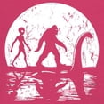 thumbnail image 3 of Alien Bigfoot Loch Ness Monster Moon Women's Long Sleeve T-shirt Funny Space UFO Hunter Sasquatch Yeti Dinosaur Nerd Believe, 3 of 7