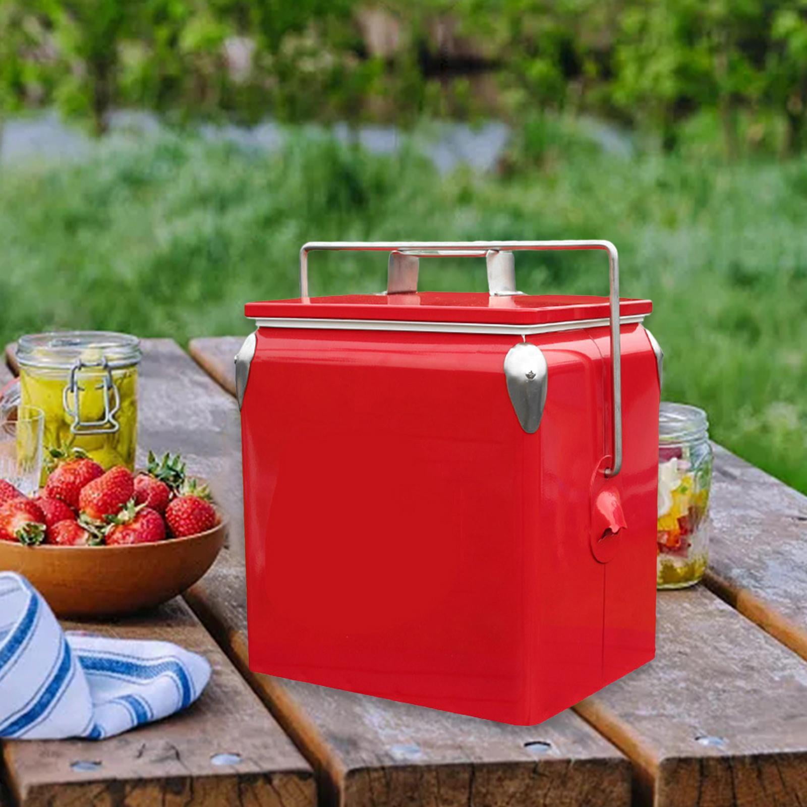 harayaa Ice Chest Portable Cold Storage Ice Box for Commercial Beach Barbecue red