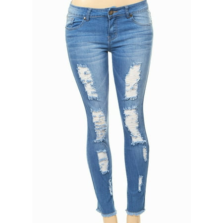 V.I.P. JEANS - VIP Jeans for women Ripped Distressed Destroyed Skinny ...