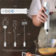 thumbnail image 4 of Juego de 2 espumadores de leche eléctricos USB de 3 velocidades, espumador de café y capuchino, batidor de huevos de mano con 3 batidores, para bebidas con leche y chocolate caliente, 4 of 6