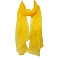 thumbnail image 2 of Wrapables Womne's Silk Long Scarf, Yellow, 2 of 3