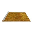 thumbnail image 2 of Ahgly Company Machine Washable Indoor Square Persian Yellow Traditional Area Rugs, 6' Square, 2 of 4