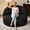 Chevron Black, variant on Hobestluk 3FT Bean Bag Chair for Adults with Memory Foam Filler Giant Beanbag with Faux Fur Cover for Bedroom (Plush Grey,Large)