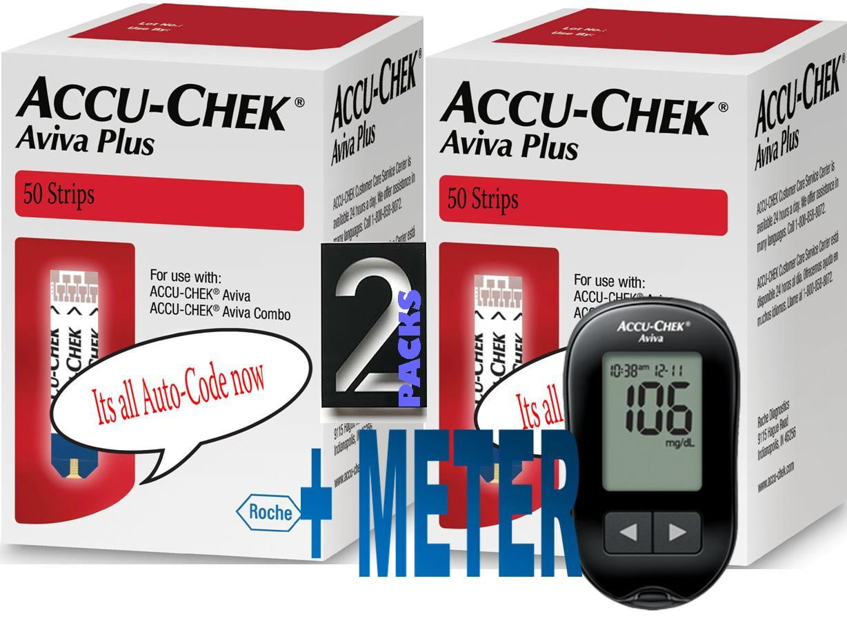 Accu Chek Aviva Plus Meter Kit With Accu Chek Aviva Plus 100 Test