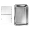 thumbnail image 1 of EIGTHTAIL Cooling Rack Pan Frying Roasting Steel Drain Pan Sheet Tray Kitchen Grill Pan, 1 of 11