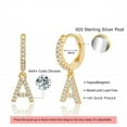 thumbnail image 2 of TINGN Initial Earrings for Women 925 Sterling Silver Post Hypoallergenic Small Huggie Hoop Earrings Jewelry Gifts for Women, 2 of 6