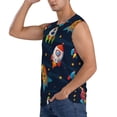 thumbnail image 3 of Bingfone Spaceships and Stars Pattern Men's Tank Tops Workout Sleeveless Tee Shirts Running Beach Tanks for Men-Small, 3 of 8
