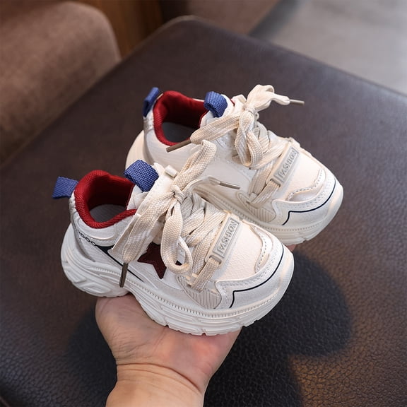 Mfakffe Toddler Orthopedic Shoes for Kids Sport Breathable Sneakers Soft Fall Shoes Red 7 Toddler