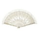 thumbnail image 3 of Abanico plegable de encaje Abanico plegable de encaje blanco Decoración de moda Abanico de encaje para mujer Retro flor, 3 of 9