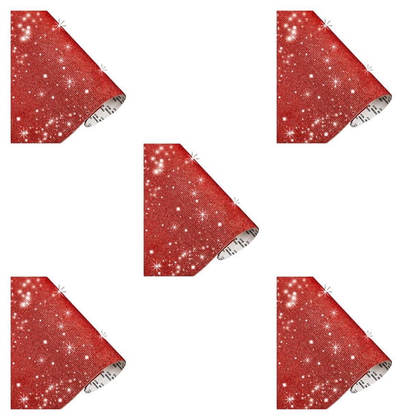 Speravity Hojas de diamantes de imitación autoadhesivas con adhesivo de buena artesanía accesorios de bricolaje decoraciones de coche para teléfono rojo rojo SS6 (24*20CM) 5piezas Speravity CBP224004
