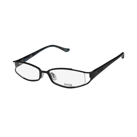 Kensie New Idea Women's/Ladies Designer Full-Rim Matte / Shiny Black Authentic Simple & Elegant Frame Demo Lenses 51-16-135 Eyeglasses/Glasses