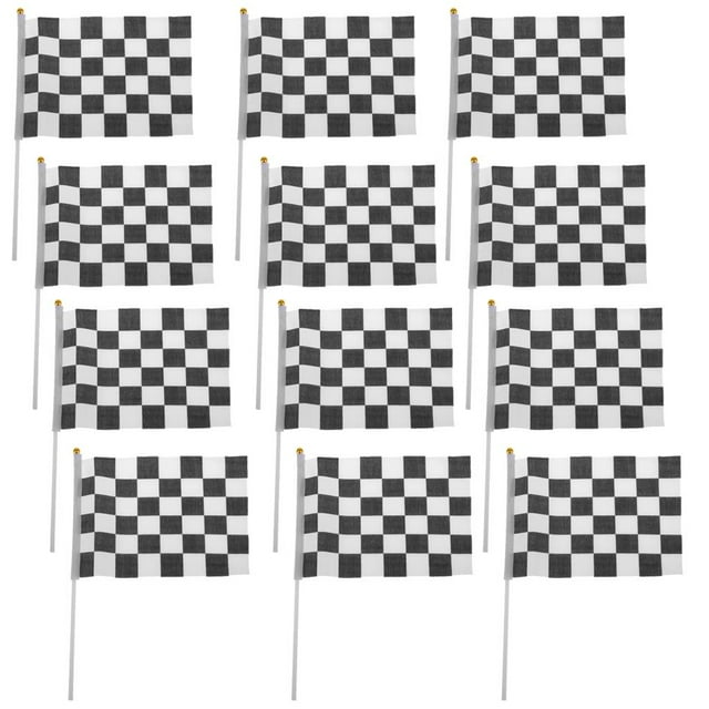 12x Banderas Que Mano En Blanco Y Negro F1 Fanáticos De Los Fanáticos De La Fórmula Zulema Bandera de blanco y negro