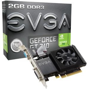 EVGA GeForce GT 710 Graphic Card - 954 MHz Core - 2 GB DDR3 SDRAM - PCI Express 2.0 x16 - Low-profile - Single Slot Space Required - 64 bit Bus Width - Fan Cooler - OpenGL 4.5, DirectX 12,