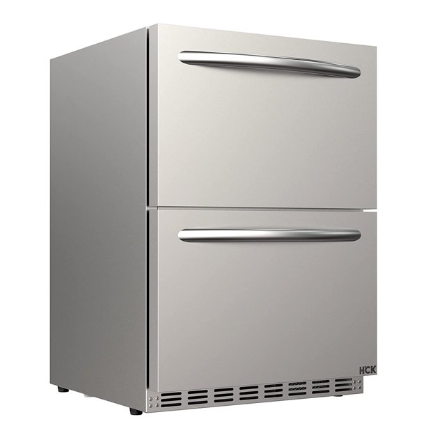 24 Inch Under Counter Refrigerator Undercounter Drawer Fridge Indoor and Outdoor Double Drawer