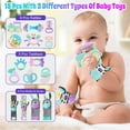 thumbnail image 2 of Ludolm Baby Rattles Toys 0-6 Months: Rattles for Babies 0-3-6-12 Months Infant Rattle Toys for Babies 0-6 Months Teething - Newborn Baby Boy Girl Rattles Set Wrist Socks(Macaron Colors-15PCS), 2 of 7