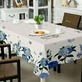 thumbnail image 5 of Tablecloths for Rectangle Tables 60 x 84 - Floral Wrinkle Free Scalloped Table Cover for Party Picnic Dinner Decor, 5 of 5