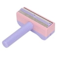 thumbnail image 3 of Removedor de pelo para mascotas, removedor de pelusa de 2 vías, removedor de pelusa para perros y gatos con mango para herramienta de eliminación de pieles de animales, color morado y rosa, 3 of 13